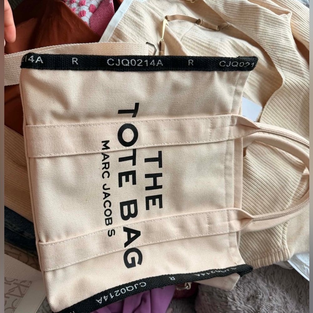 Marc Jacobs Cream and Black Tote Bag